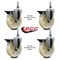 Service Caster 5 Inch Nylon 10 MM Threaded Stem Caster Set with Brake SCC-TS20S514-NYS-PLB-M1015-4 - alternate 2